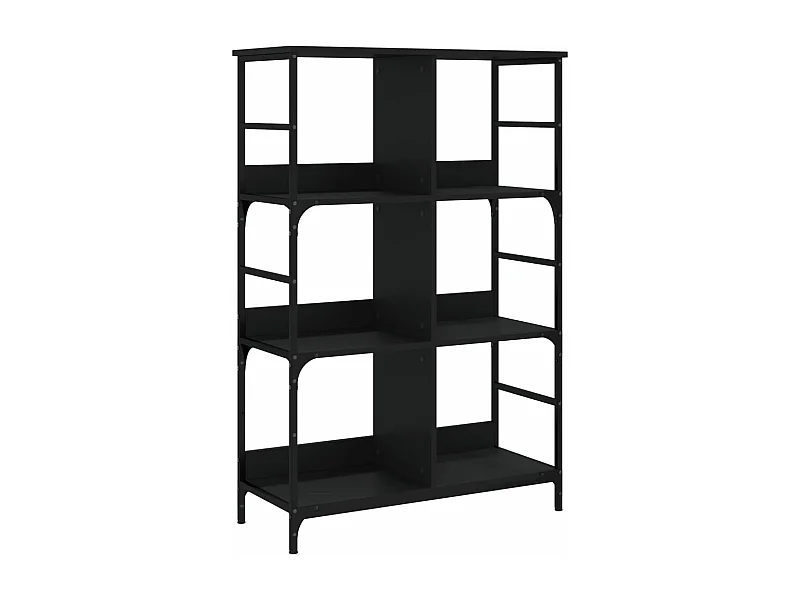 Bibliothèque noir 78,5x33x117,5 bois d'ingénierie