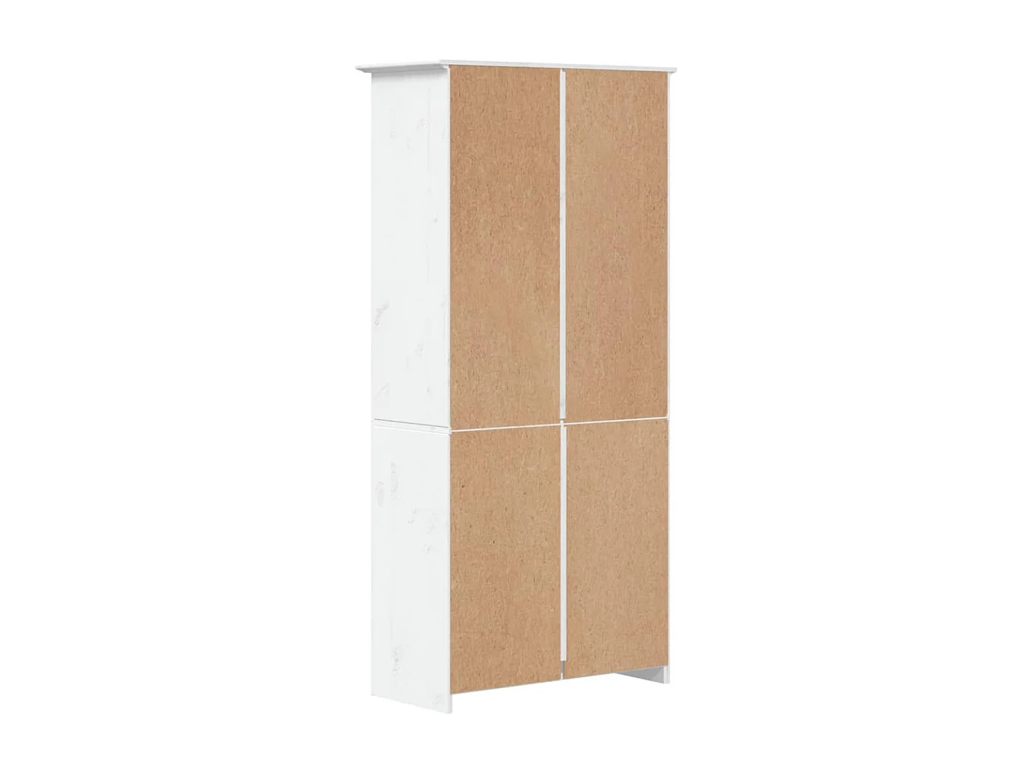 Bibliothèque BODO blanc 80x38x180 bois pin massif 5 niveaux