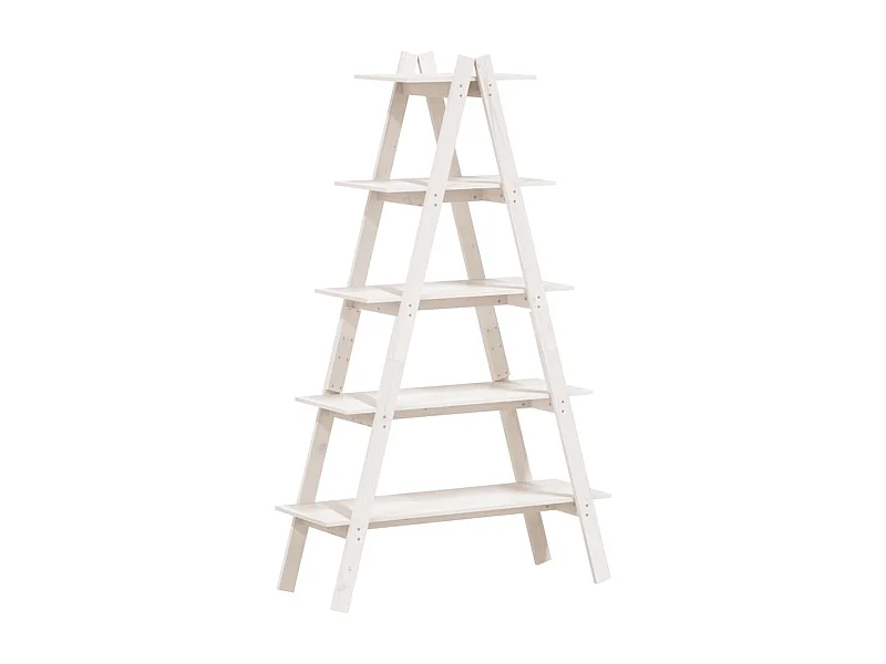 Étagère 5 niveaux en forme de A 110x40x180,5 bois pin massif