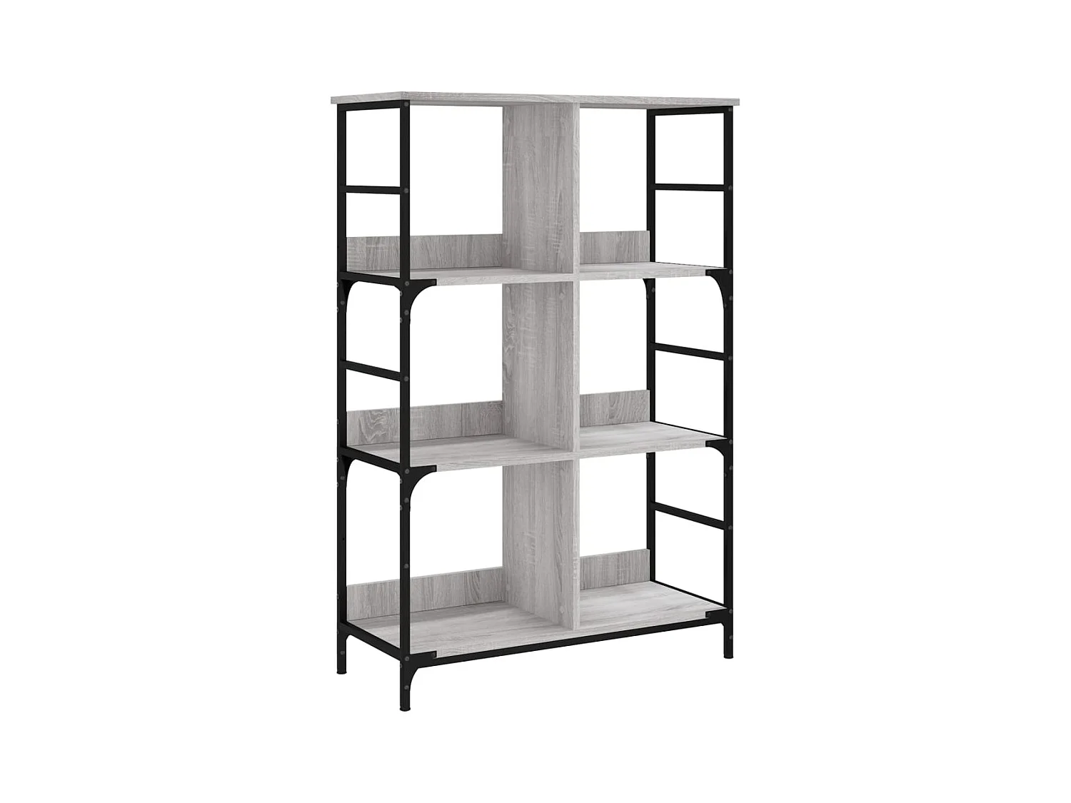 Bibliothèque sonoma gris 78,5x33x117,5 bois d'ingénierie
