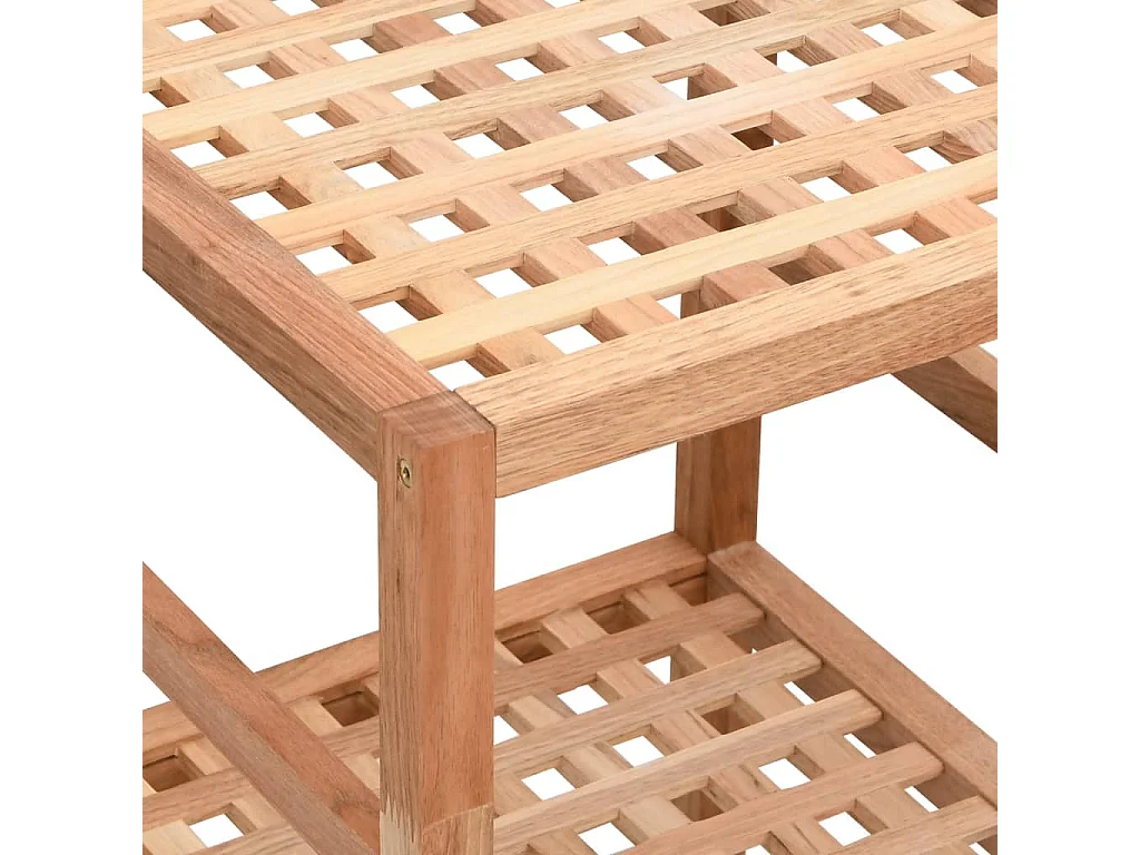 Étagère de salle de bain 35,5x35,5x112,5 Bois massif de noyer