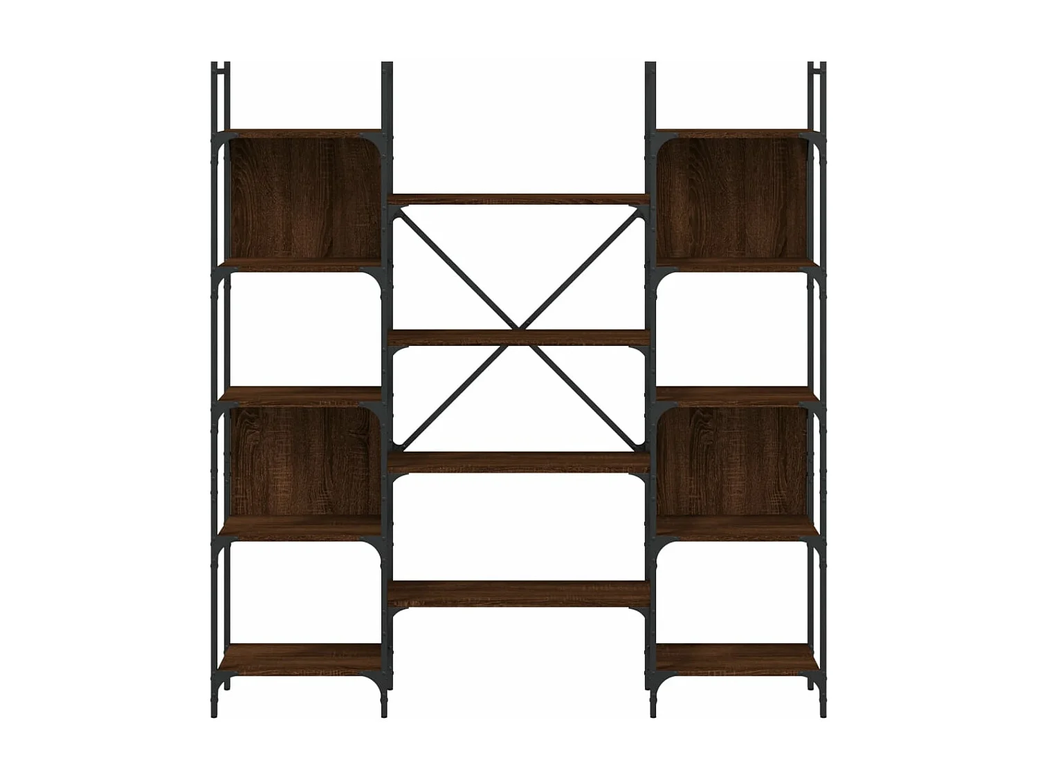 Bibliothèque chêne marron 155,5x24x166,5 bois d'ingénierie