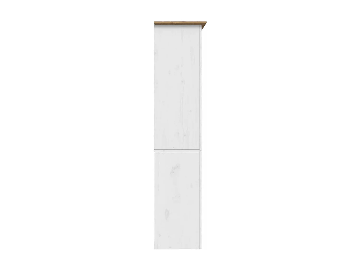 Bibliothèque BODO blanc and marron 80x40x172 bois massif pin