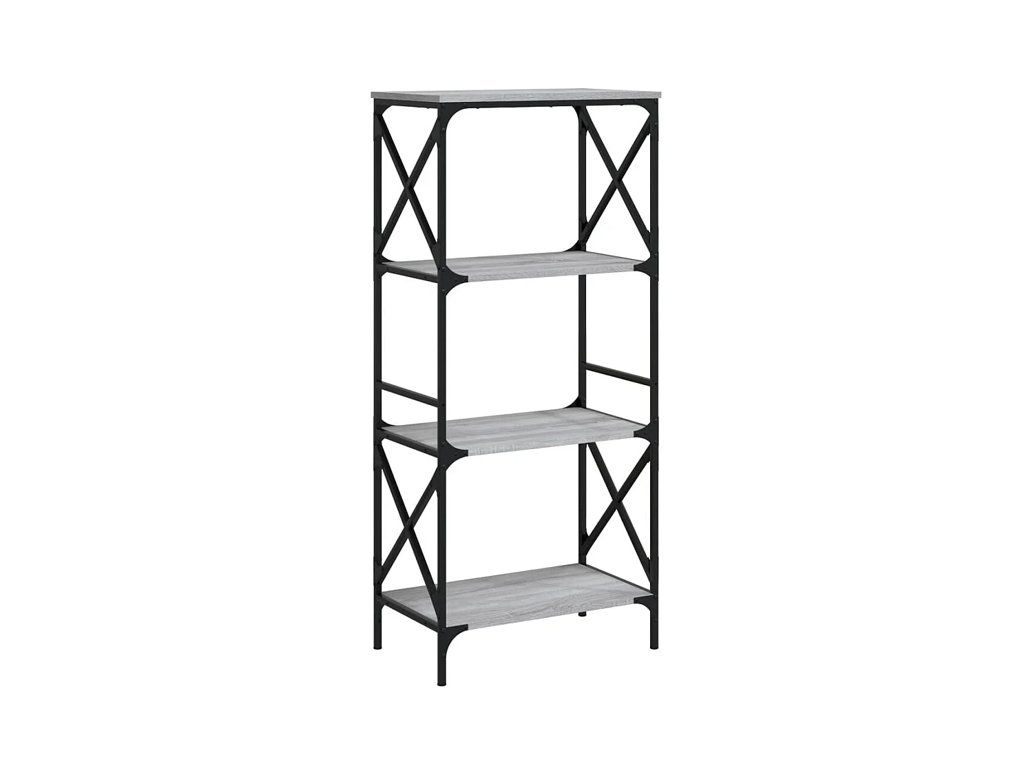 Bibliothèque à 4 niveaux sonoma gris 59x35x132