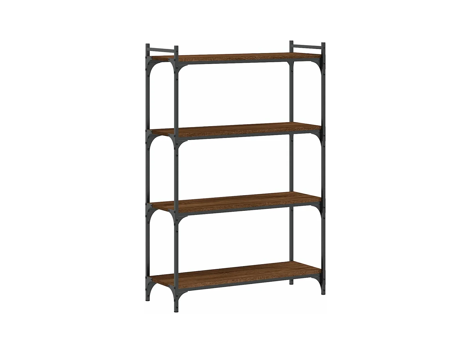Bibliothèque 4 niveaux chêne marron 80x30x120 bois ingénierie