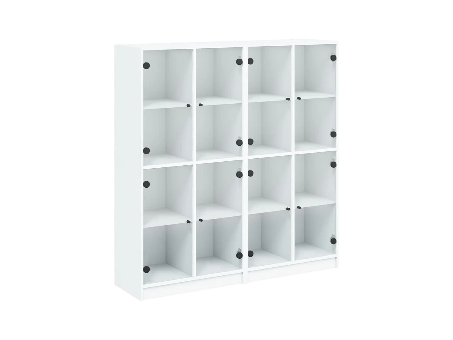 Bibliothèque avec portes blanc 136x37x142 bois d'ingénierie