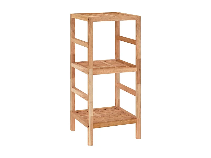 Étagère de salle de bain 35,5x35,5x79 Bois massif de noyer