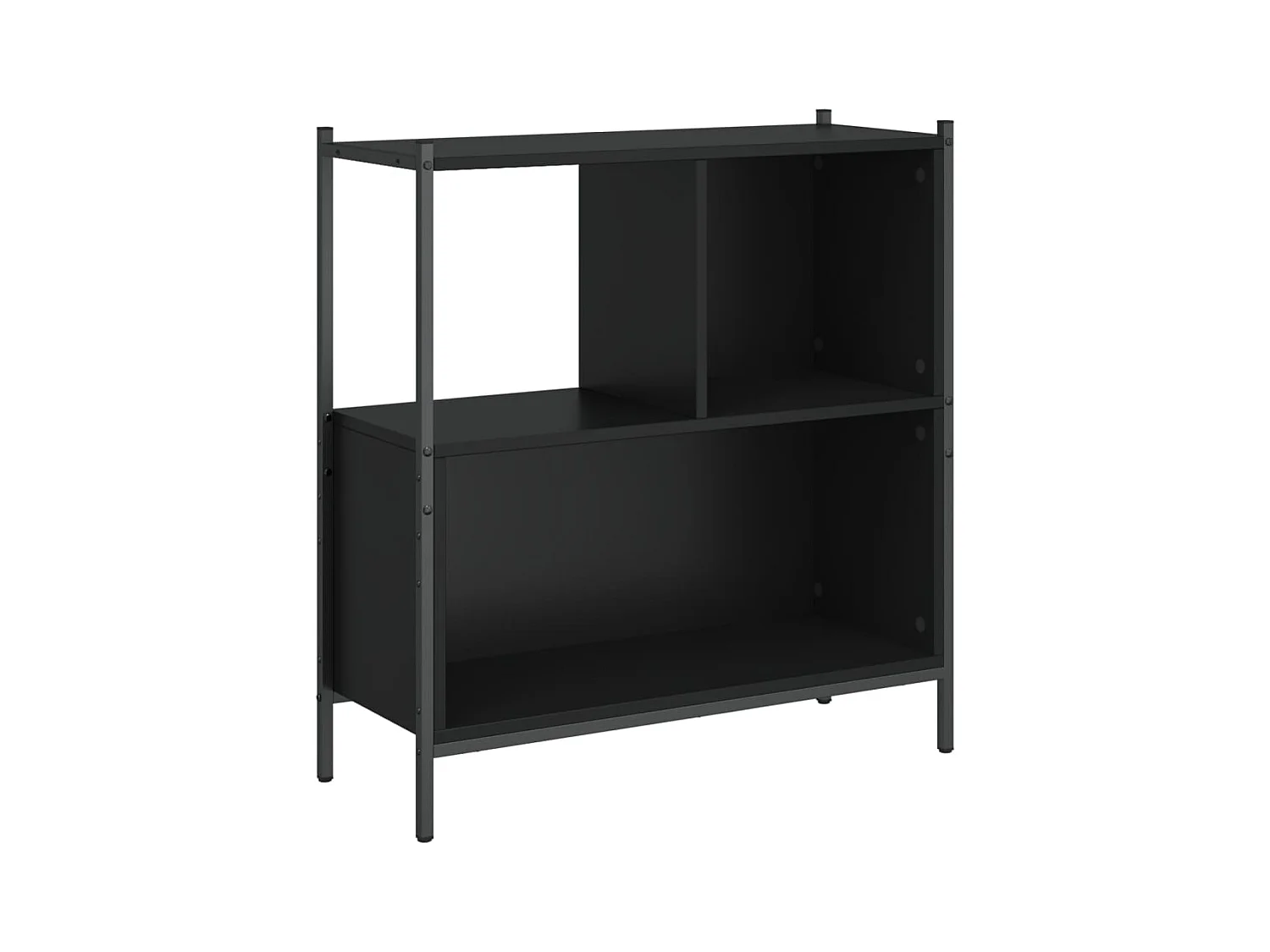 Bibliothèque noir 72x28x77,5 bois d'ingénierie