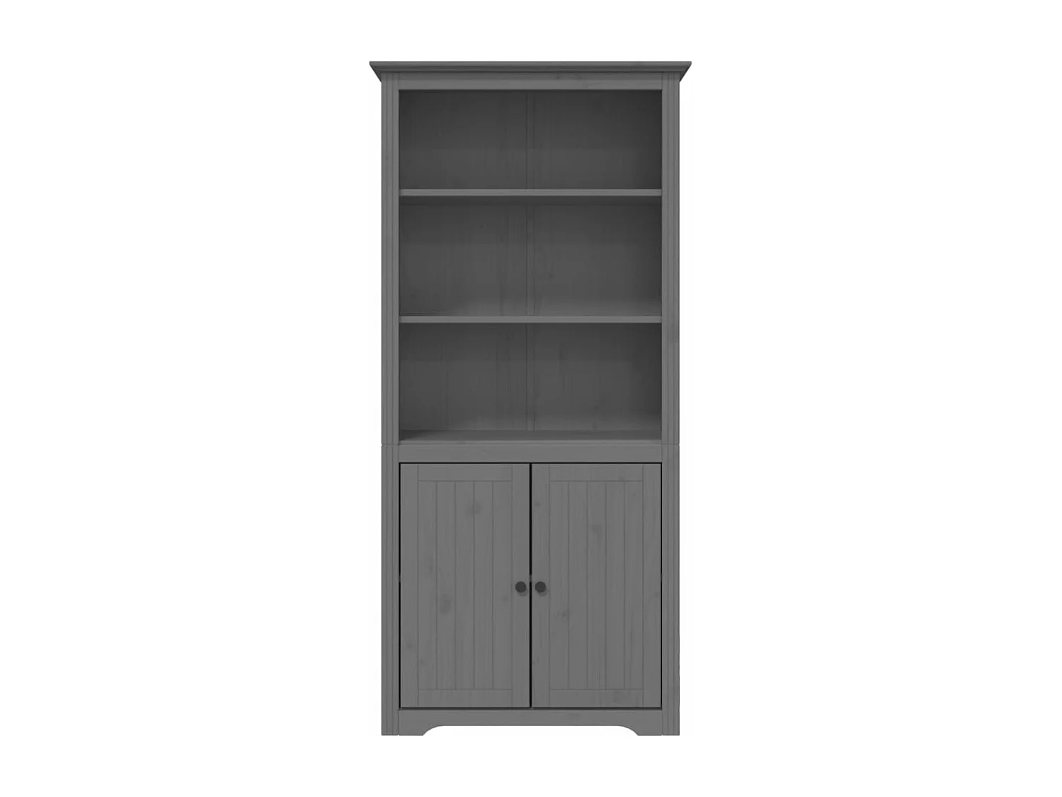 Bibliothèque BODO gris 80 x 40x172 bois de pin massif