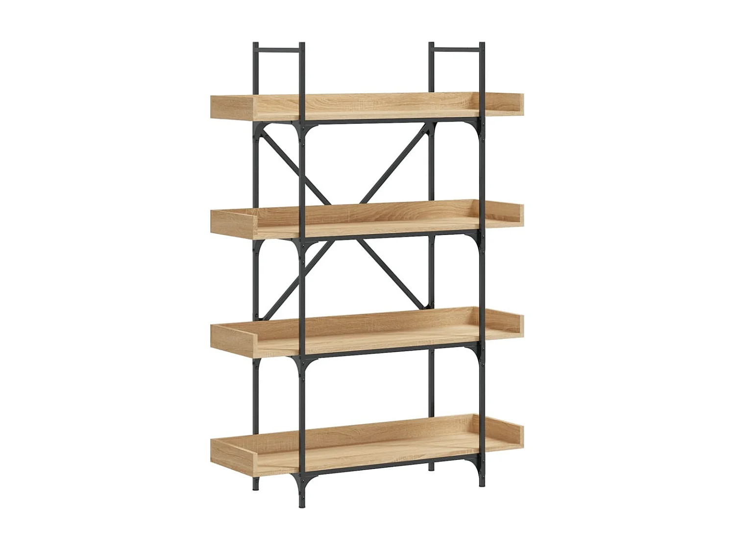 Bibliothèque à 4 niveaux chêne sonoma 100x33x145,5