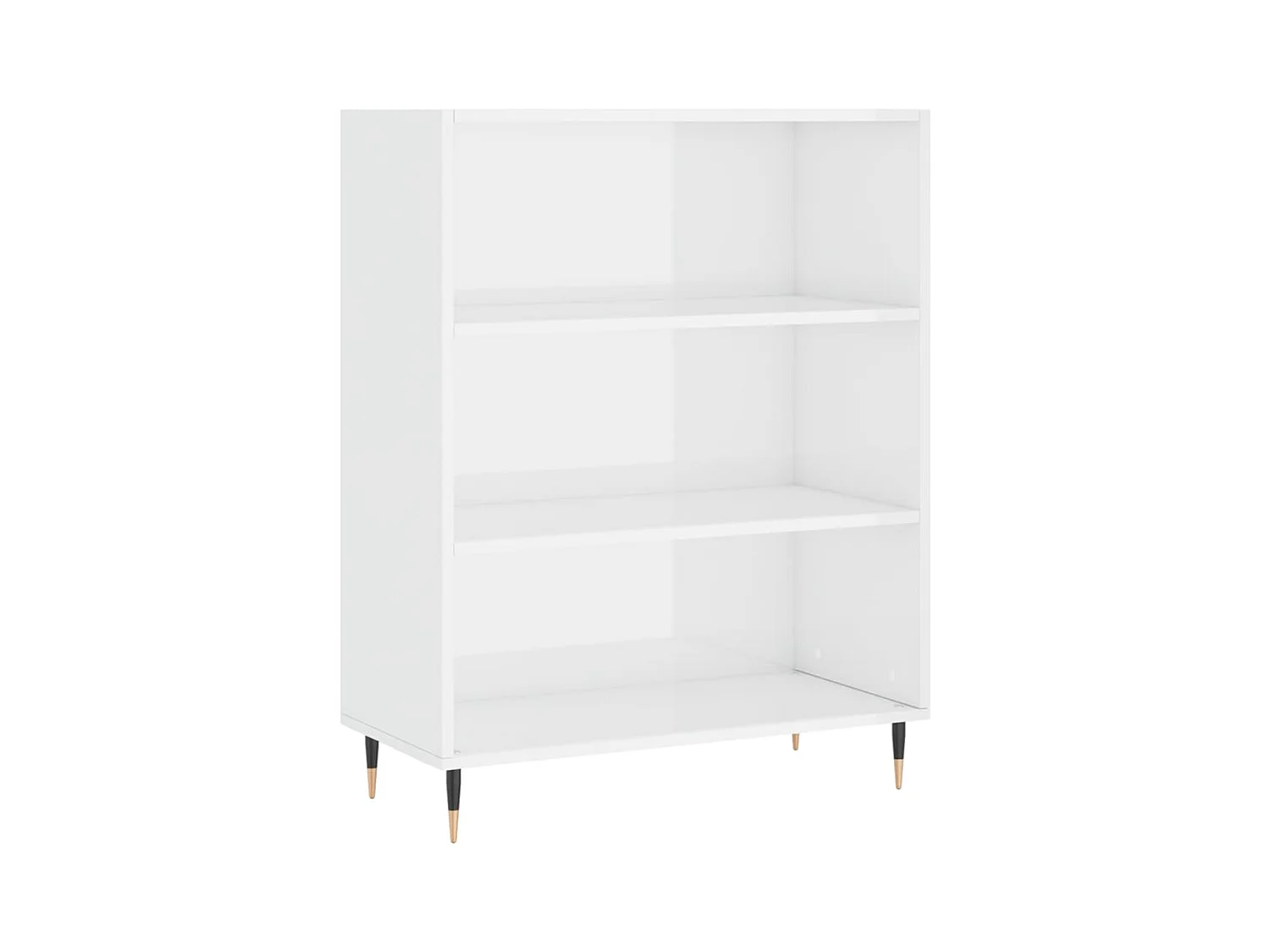 Bibliothèque blanc brillant 69,5x32,5x90 bois d'ingénierie
