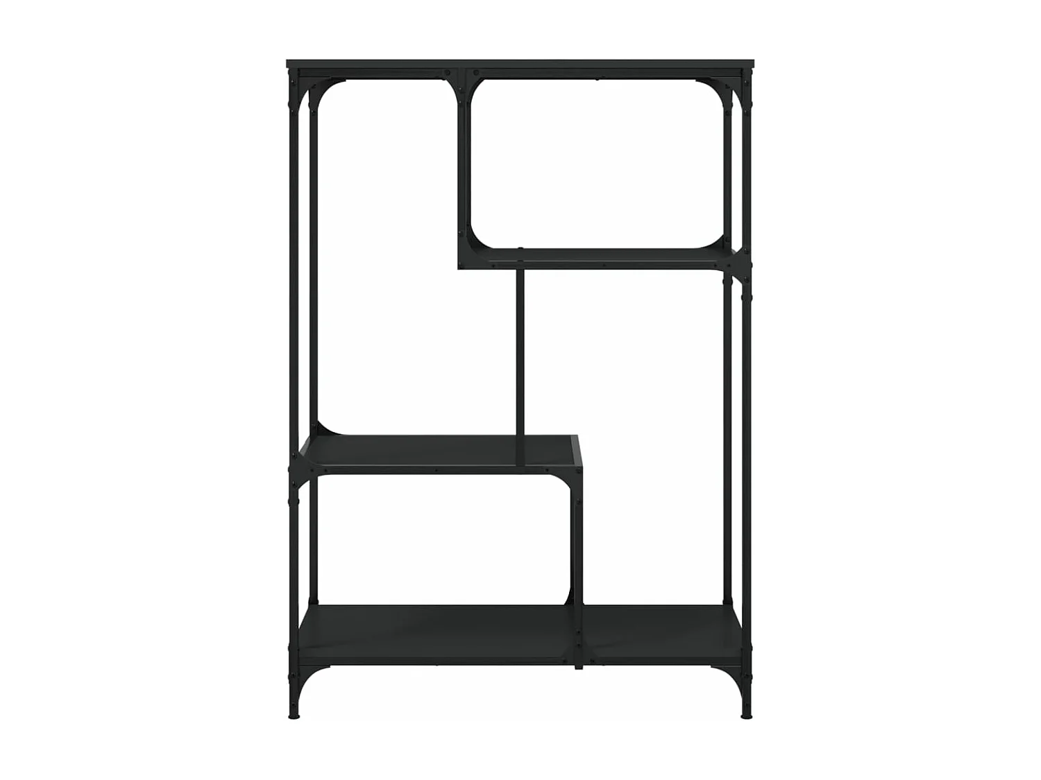 vidaXL Estantería madera de ingeniería y acero negro 81x36x115 cm