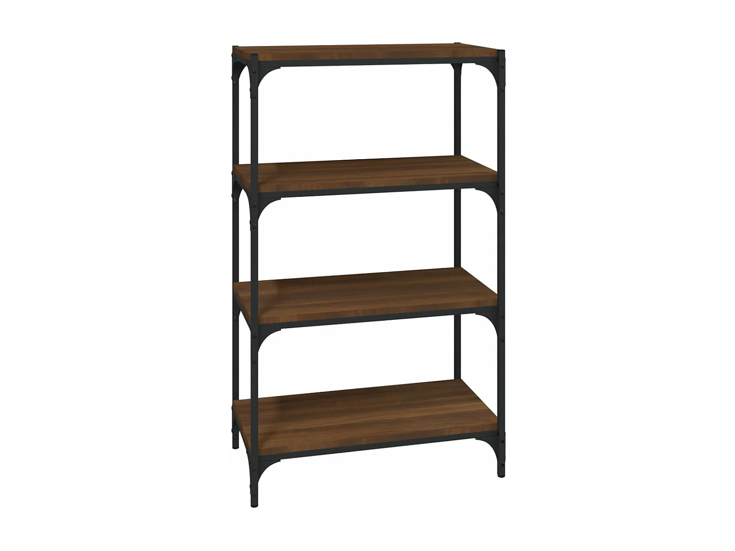 Bibliothèque Chêne brun 60x33x100 Bois d'ingénierie et acier