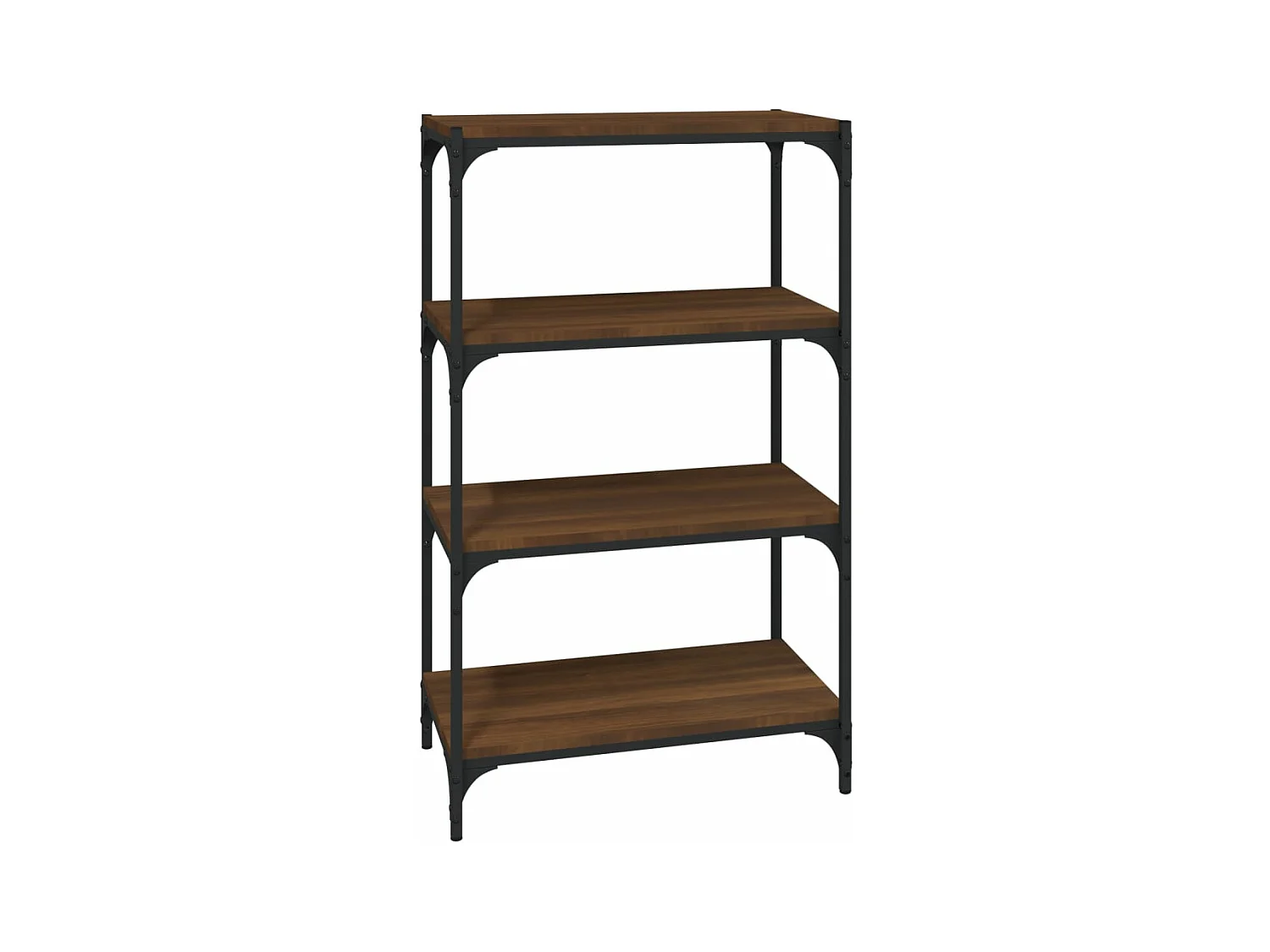 Bibliothèque Chêne brun 60x33x100 Bois d'ingénierie et acier