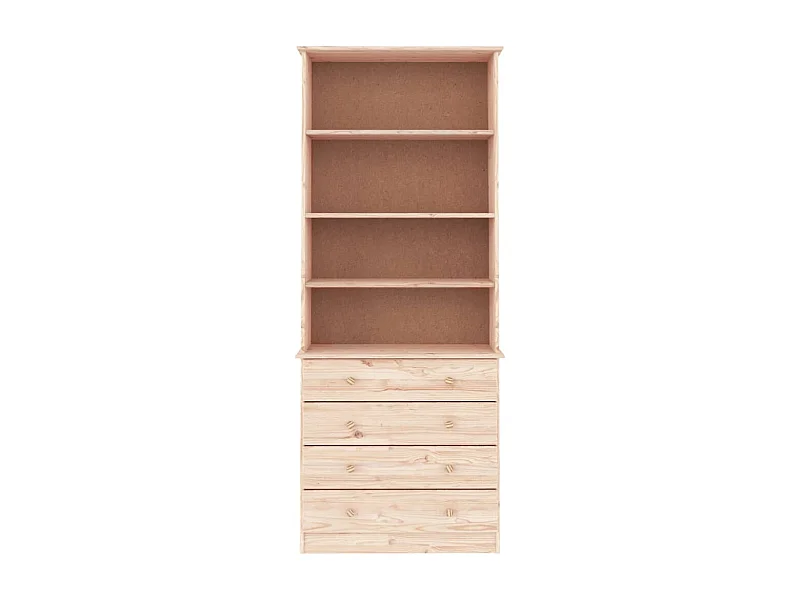 Bibliothèque avec tiroirs ALTA 77x35x186,5 bois massif de pin