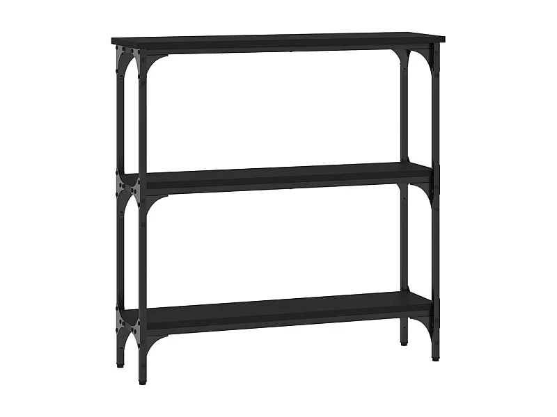 Table console noir 75x22,5x75 bois d'ingénierie