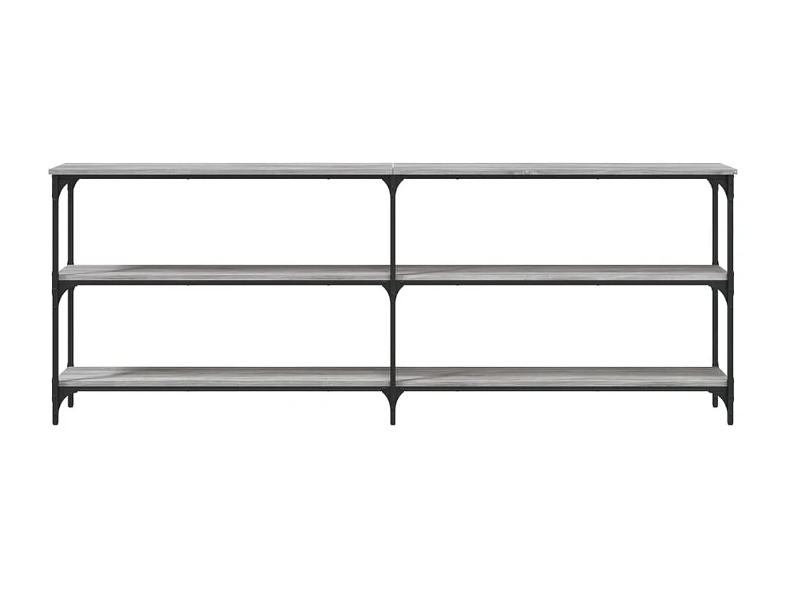 Table console sonoma gris 200x29x75 bois d'ingénierie