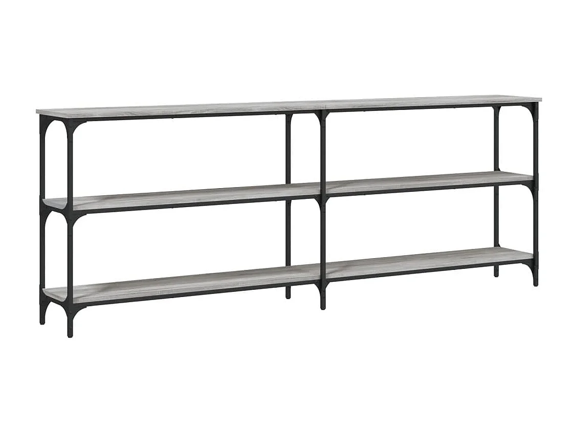 Table console sonoma gris 200x29x75 bois d'ingénierie