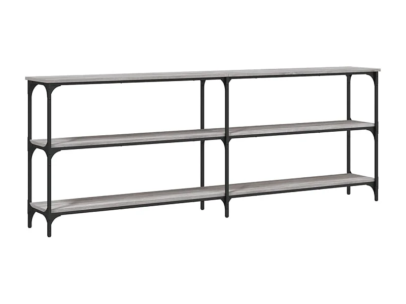 Table console sonoma gris 200x29x75 bois d'ingénierie