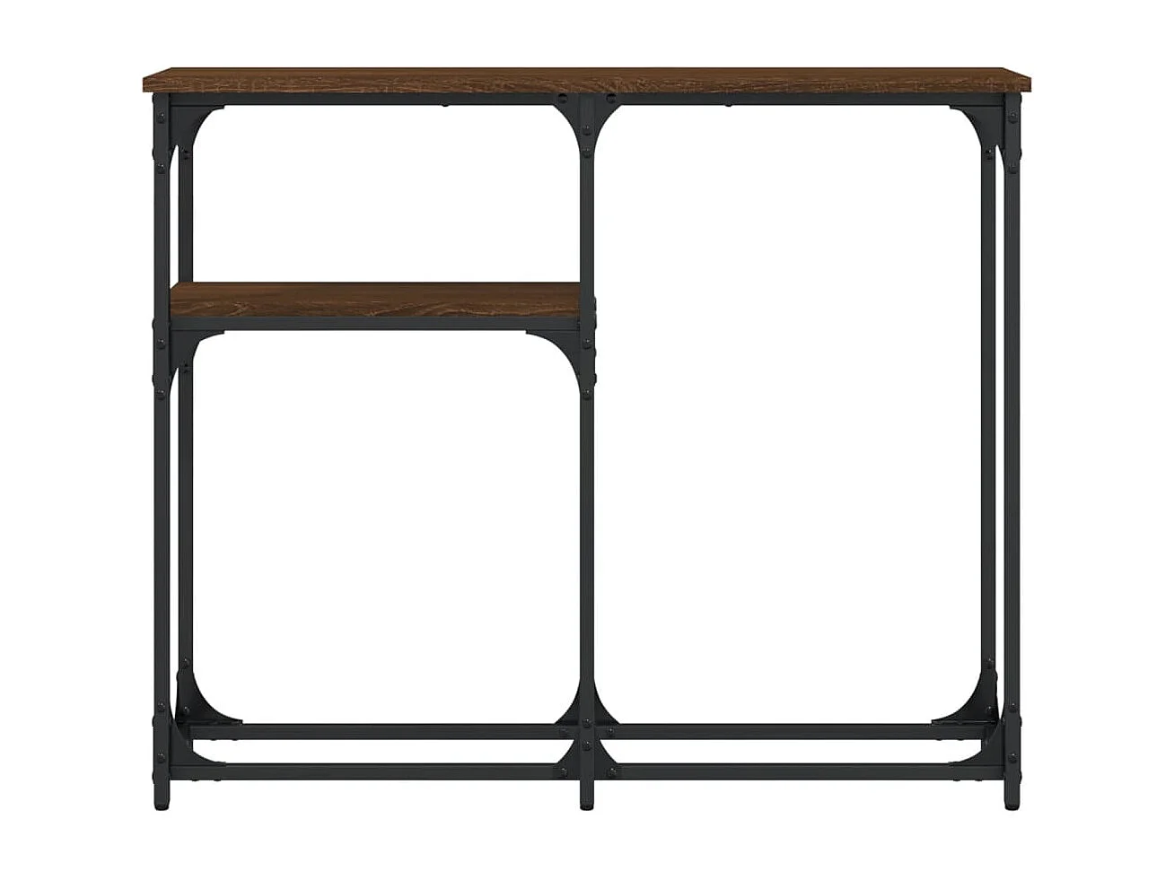 Table console chêne marron 90x22,5x75 bois d'ingénierie