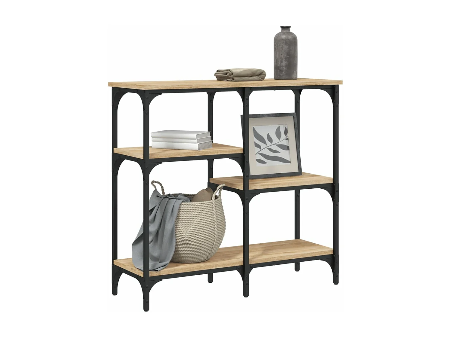 Table console chêne sonoma 80x29x75 bois d'ingénierie