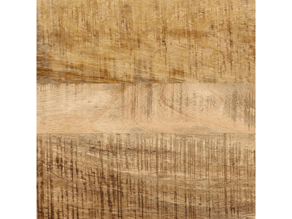 Table console 110x30x75 bois de manguier massif brut et fer