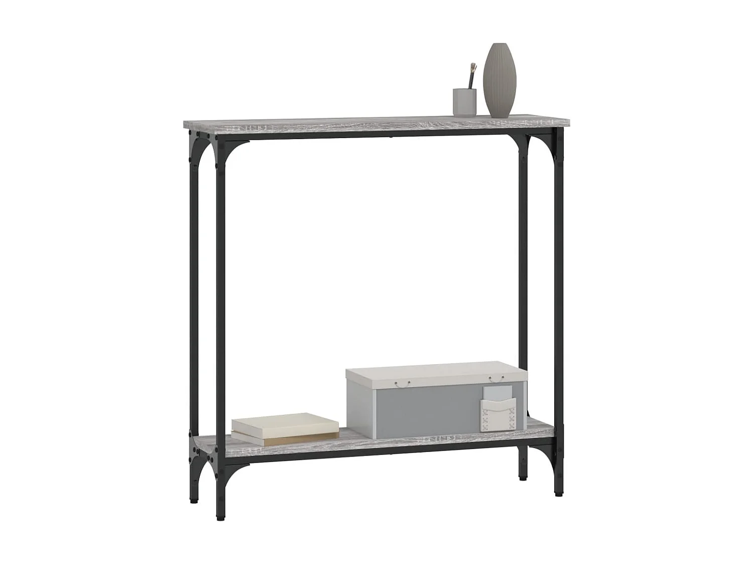 Table console sonoma gris 75x22,5x75 bois d'ingénierie