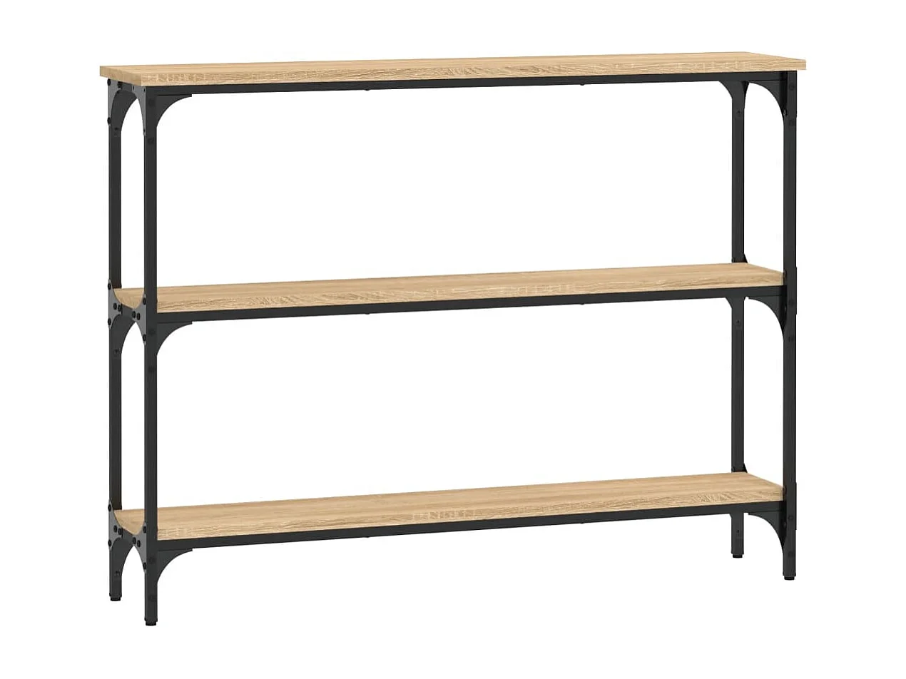 Table console chêne sonoma 100x22,5x75 bois d'ingénierie