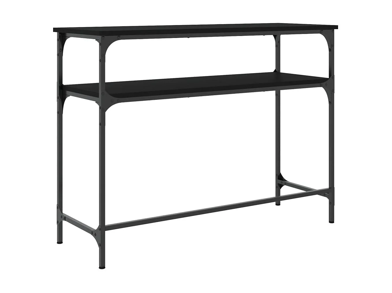 Table console noir 100x35,5x75 bois d'ingénierie