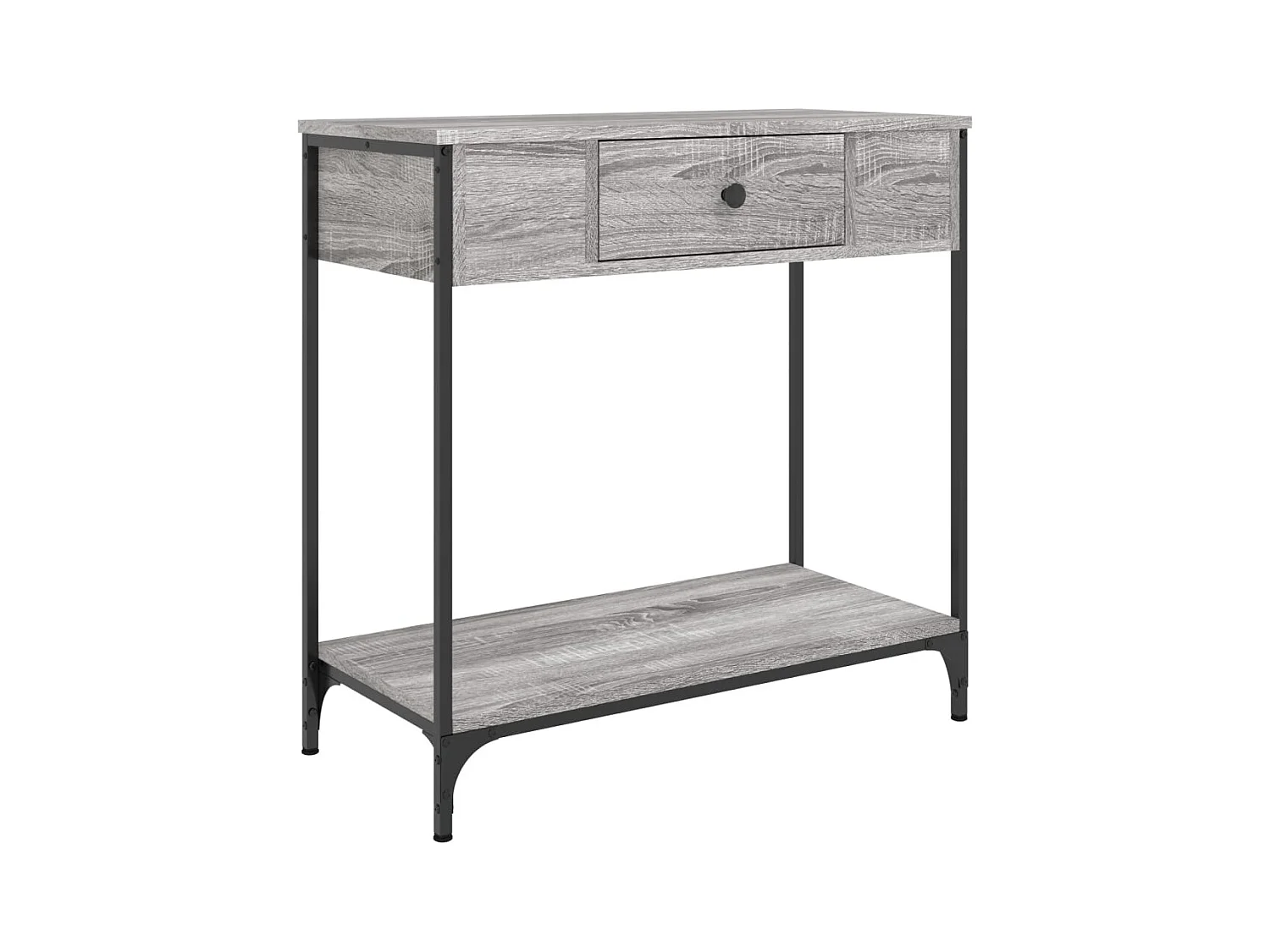 Table console sonoma gris 75x34,5x75 bois d'ingénierie