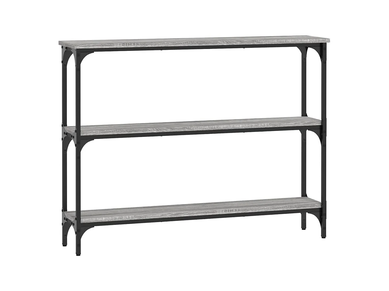 Table console sonoma gris 100x22,5x75 bois d'ingénierie