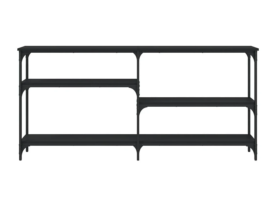 Table console noir 160x29x75 Bois d'ingénierie