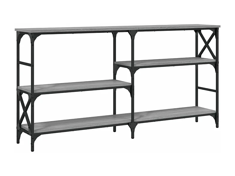 Table console sonoma gris 150x29x76,5 bois d'ingénierie