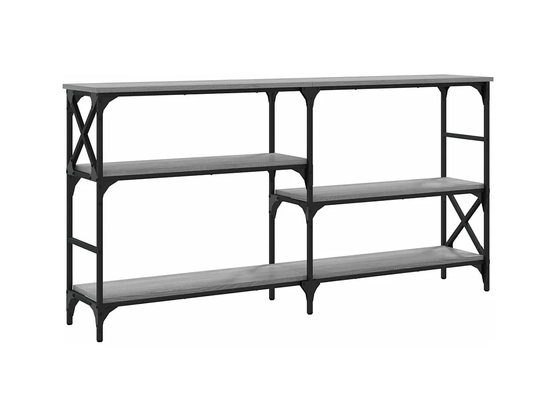 Table console sonoma gris 150x29x76,5 bois d'ingénierie