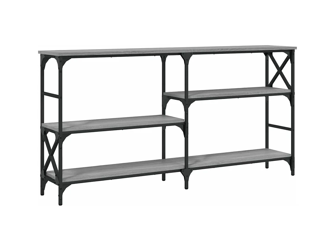 Table console sonoma gris 150x29x76,5 bois d'ingénierie