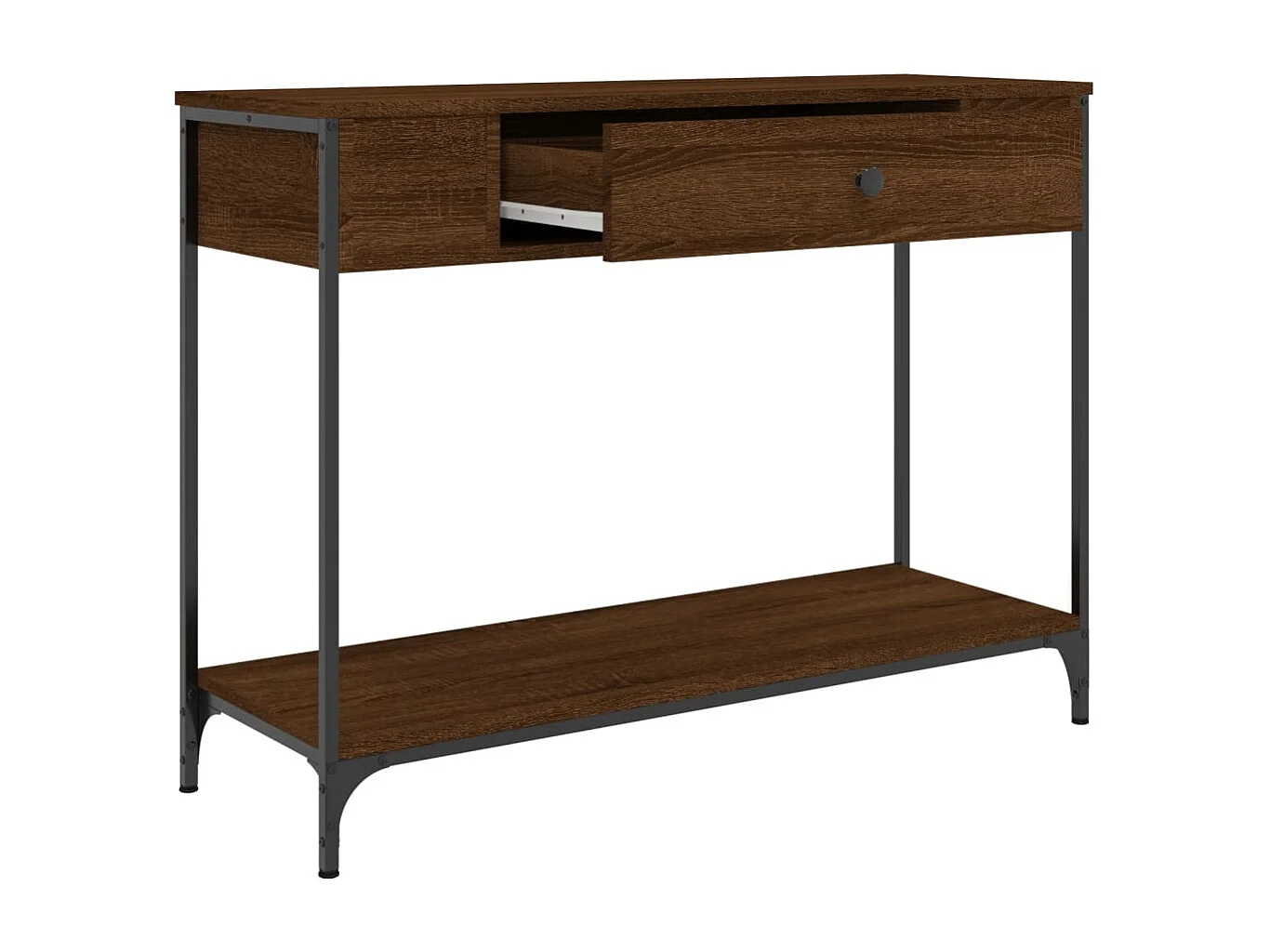 Table console chêne marron 100x34,5x75 bois d'ingénierie