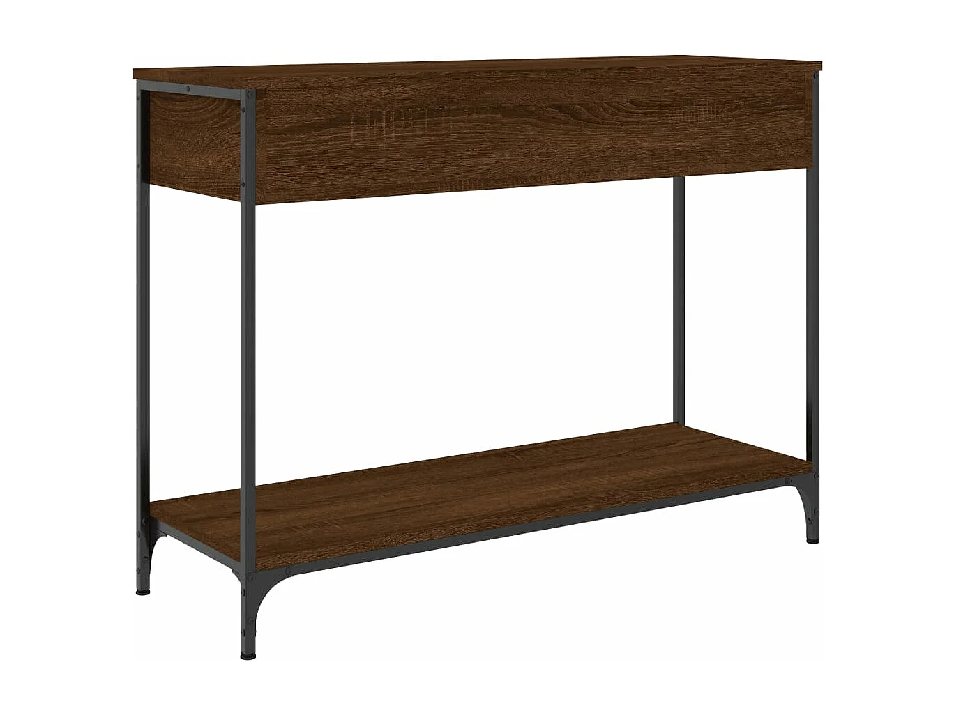 Table console chêne marron 100x34,5x75 bois d'ingénierie