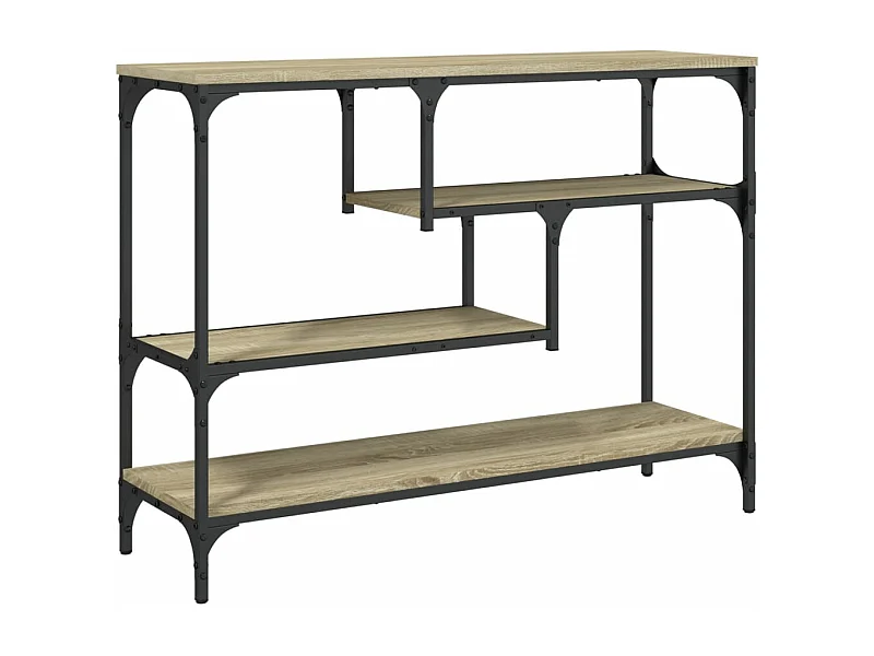 Table console chêne sonoma 100x30x75 bois d'ingénierie