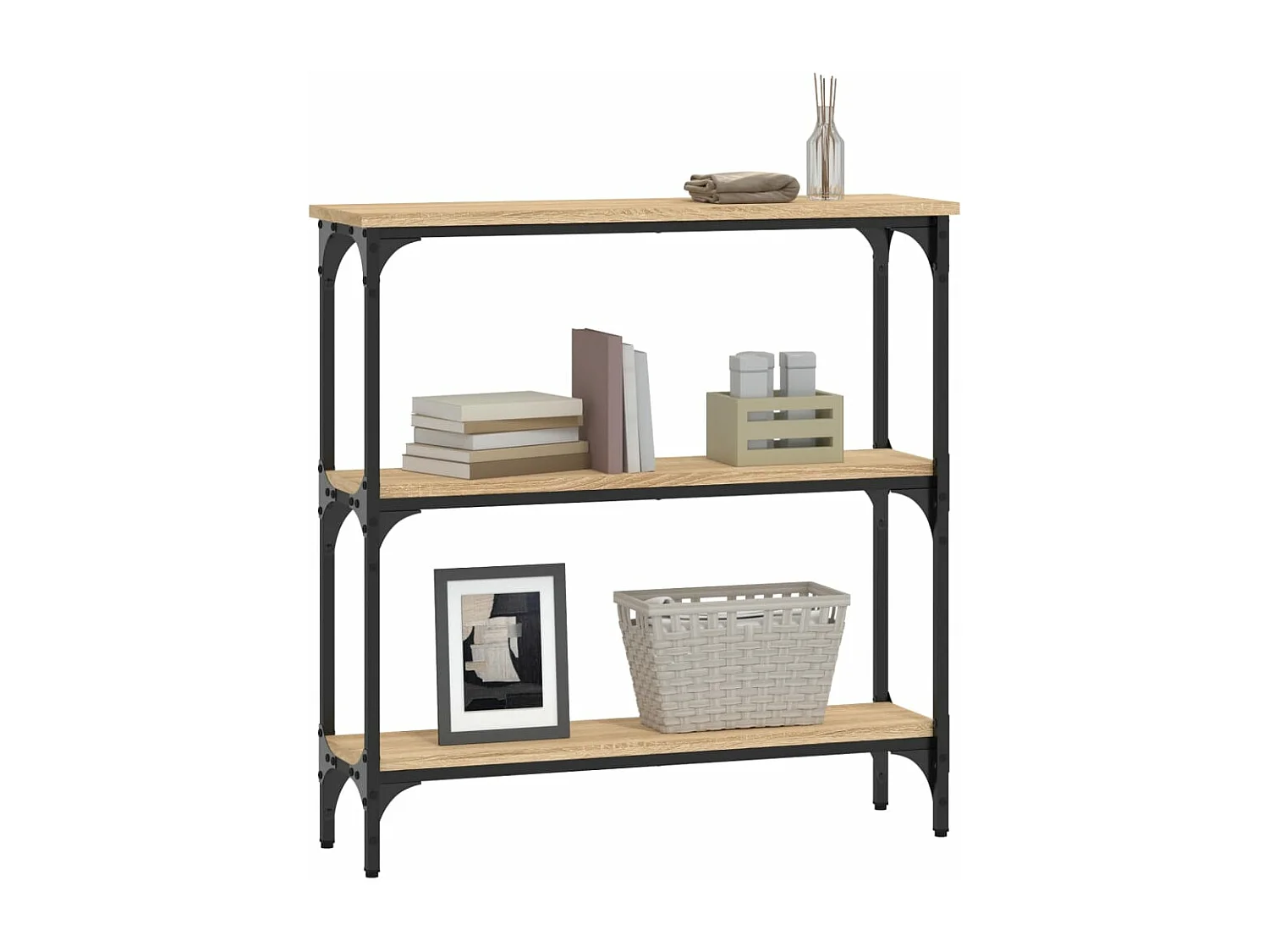 Table console chêne sonoma 75x22,5x75 bois d'ingénierie