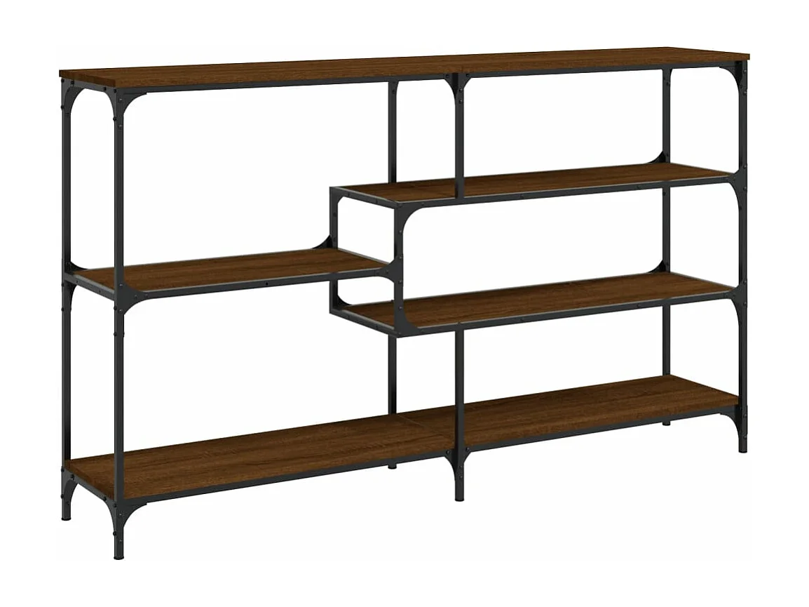 Table console chêne marron 160x32x95 bois d'ingénierie