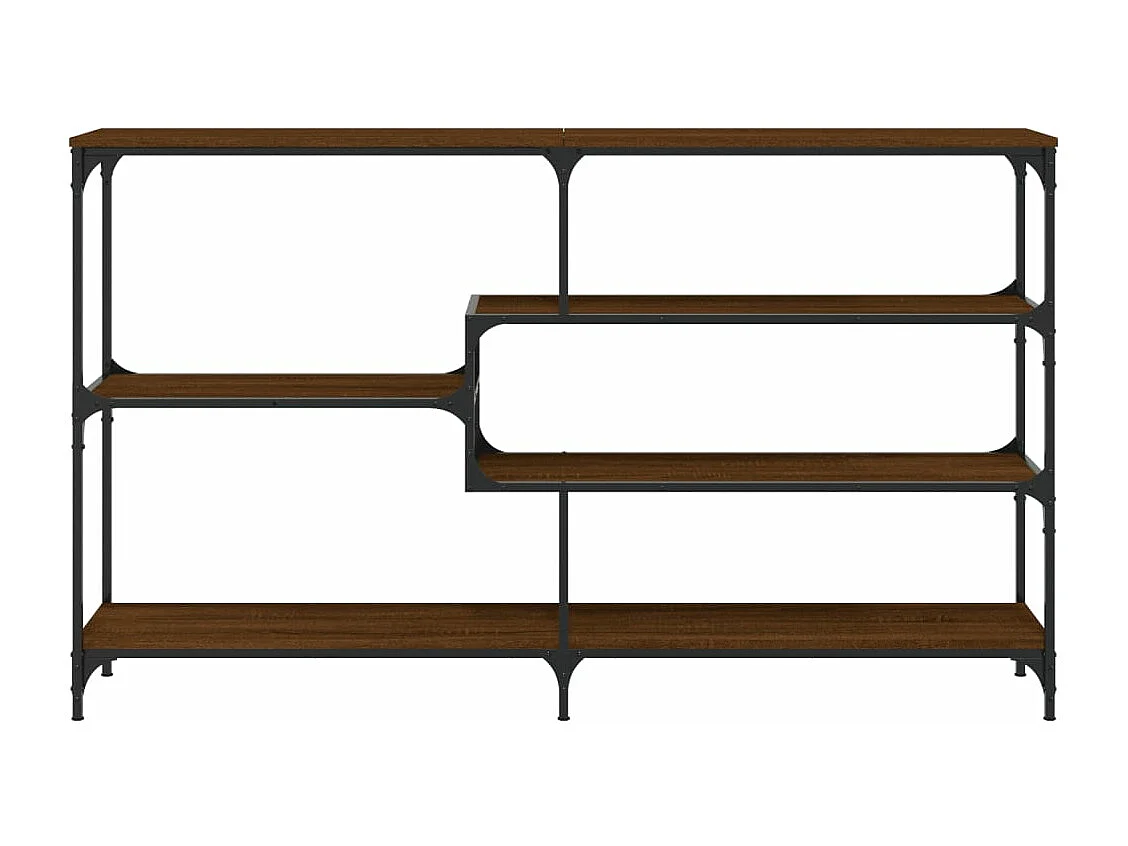 Table console chêne marron 160x32x95 bois d'ingénierie