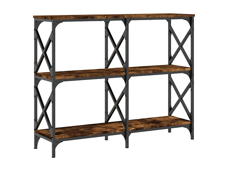 Table console chêne fumé 100x28x80,5 bois d'ingénierie