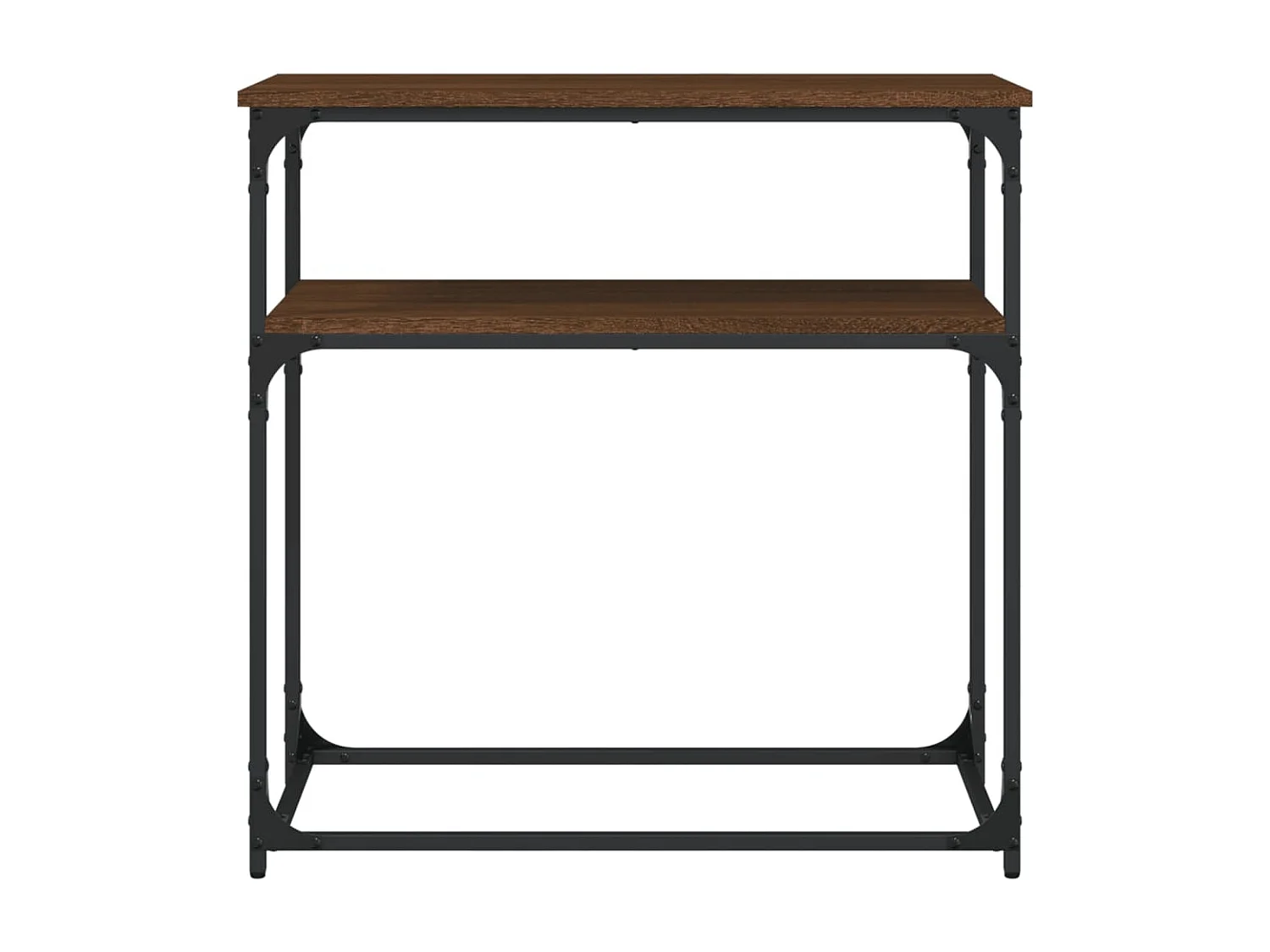 Table console chêne marron 75x35,5x75 bois d'ingénierie