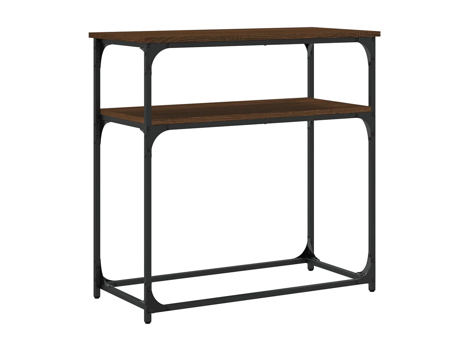 Table console chêne marron 75x35,5x75 bois d'ingénierie