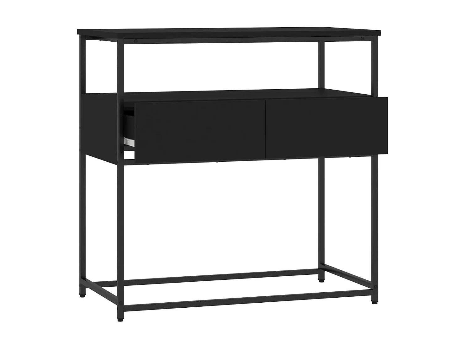 Table console noir 75x40x75 bois d'ingénierie