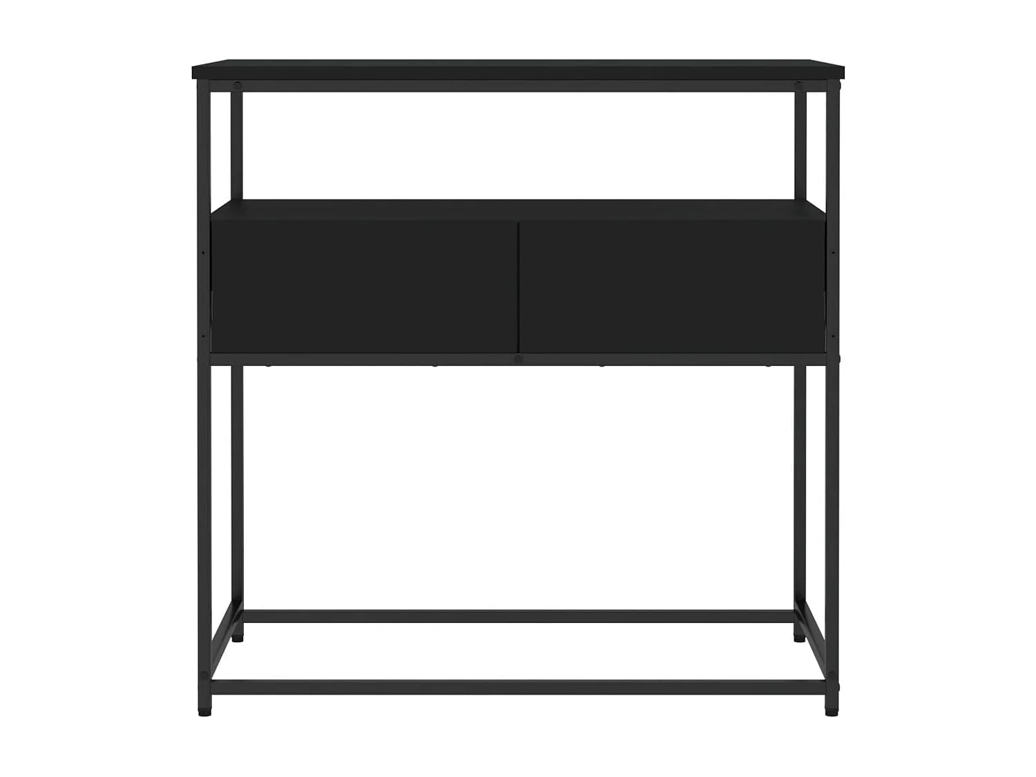 Table console noir 75x40x75 bois d'ingénierie