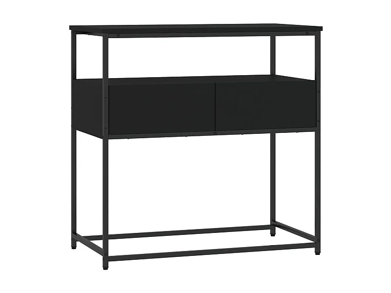 Table console noir 75x40x75 bois d'ingénierie