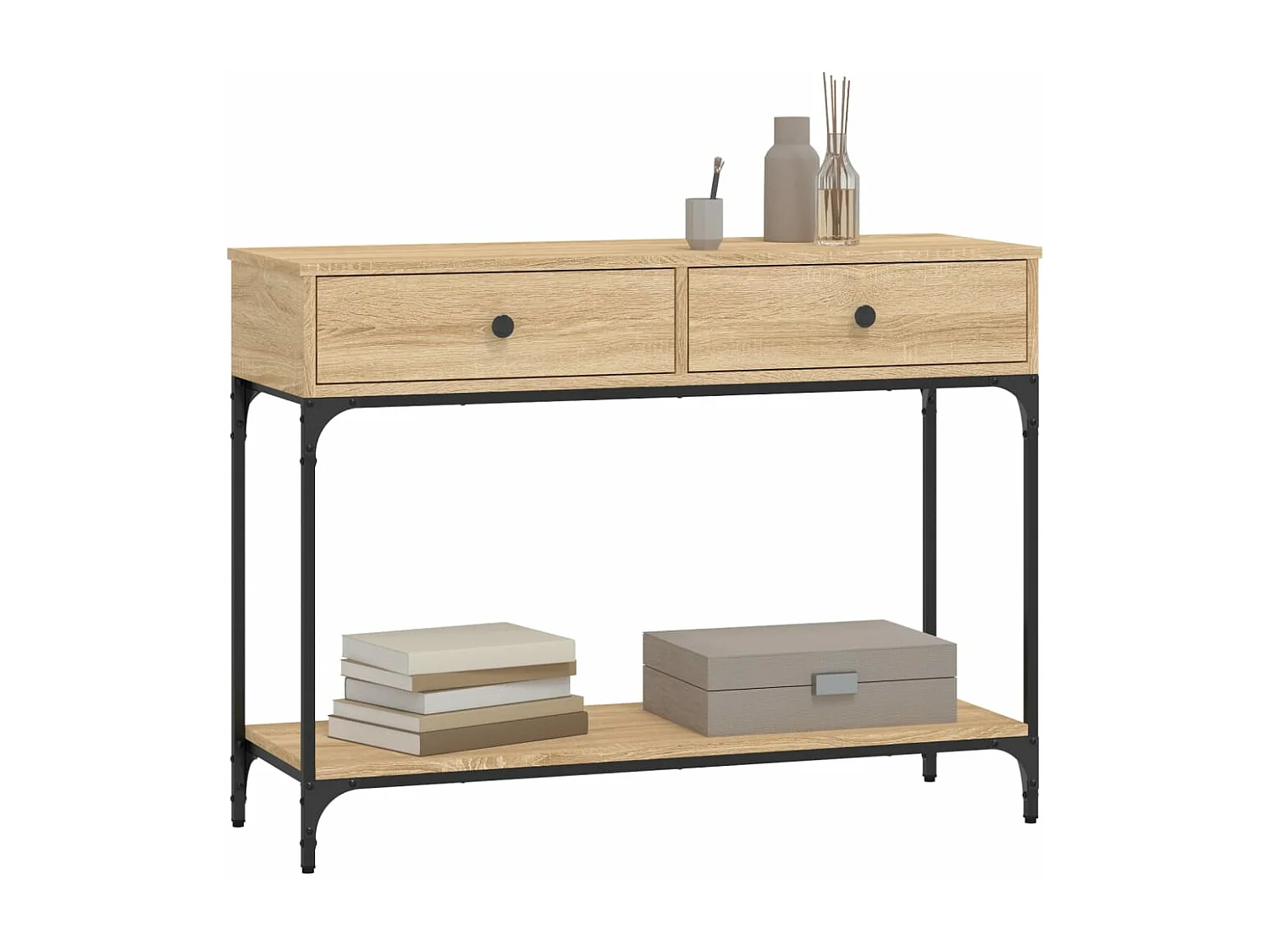 Wandtafel 100x34,5x75 cm bewerkt hout sonoma eikenkleurig