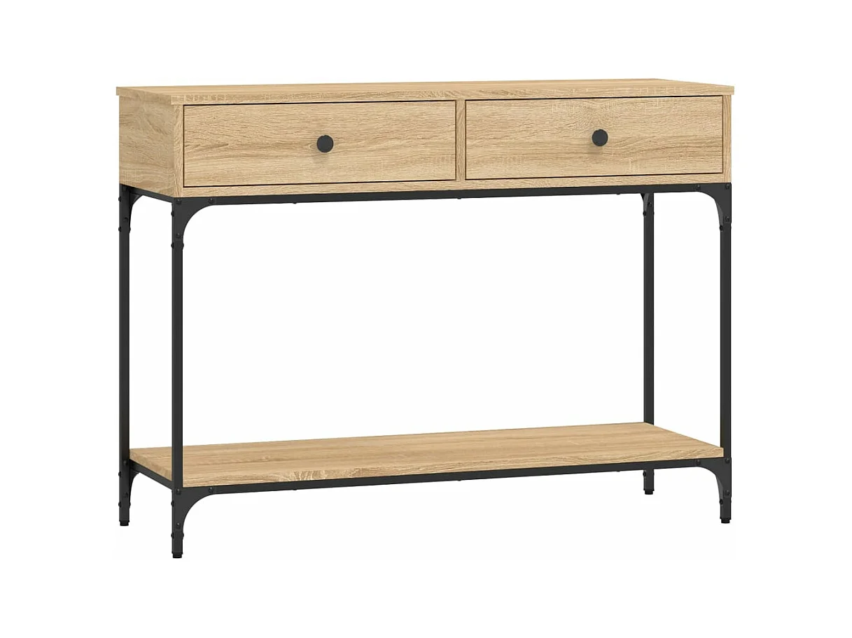 Wandtafel 100x34,5x75 cm bewerkt hout sonoma eikenkleurig