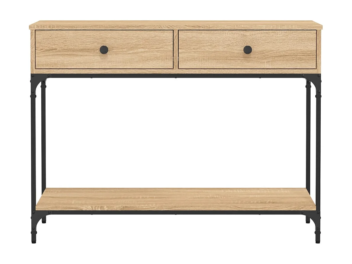 Wandtafel 100x34,5x75 cm bewerkt hout sonoma eikenkleurig